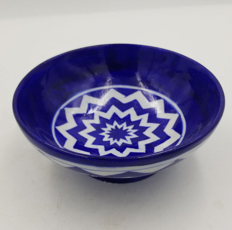 Blue Pottery Bowl 6"