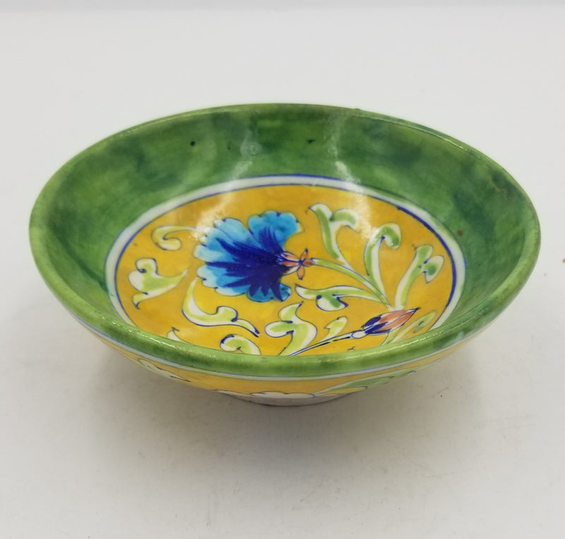 Blue Pottery Bowl 6"