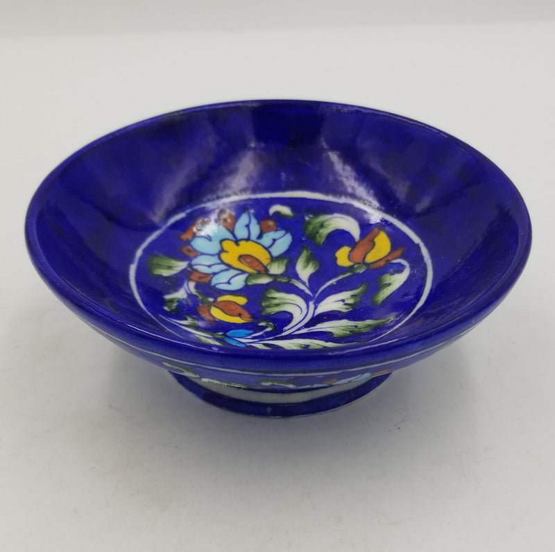 Blue Pottery Bowl 6"