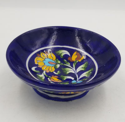 Blue Pottery Bowl 6"