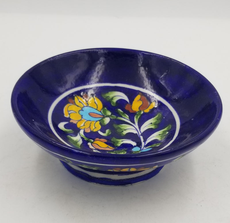 Blue Pottery Bowl 6"