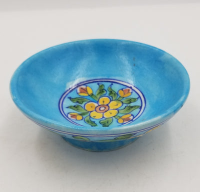 Blue Pottery Bowl 6"