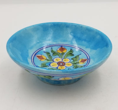 Blue Pottery Bowl 6"