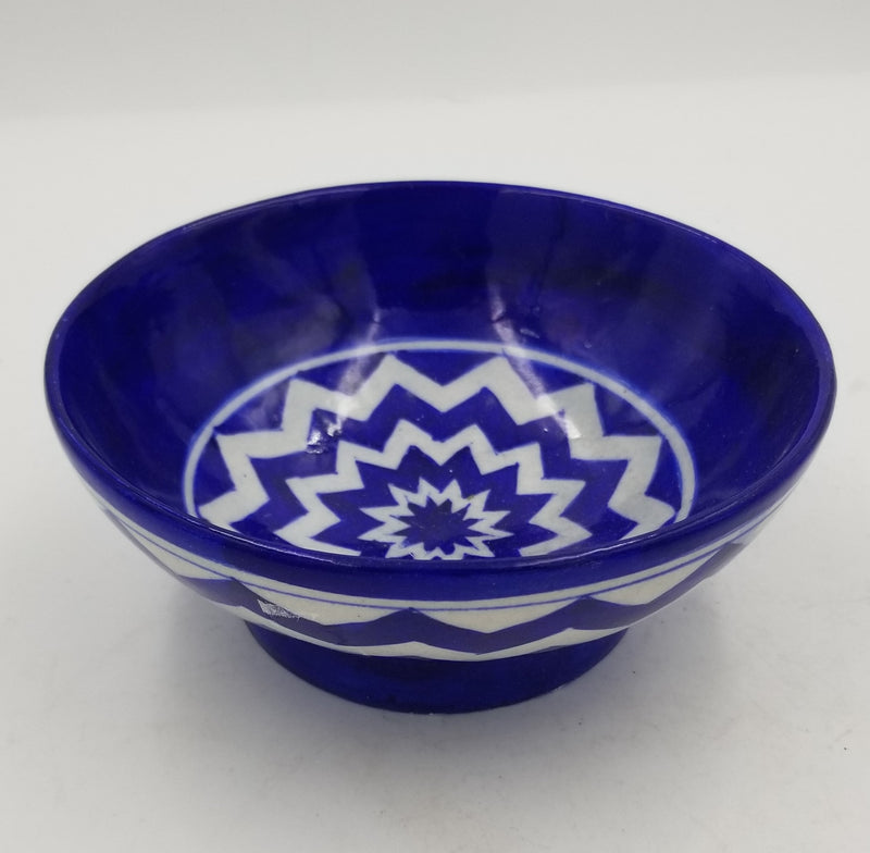 Blue Pottery Bowl 6"