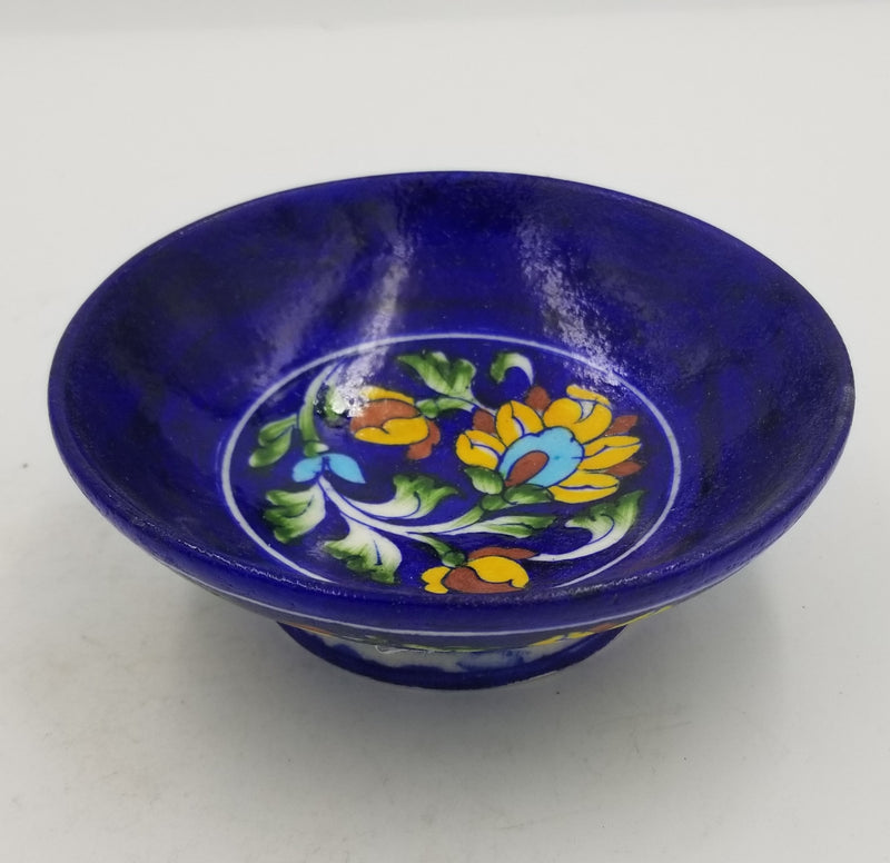 Blue Pottery Bowl 6"