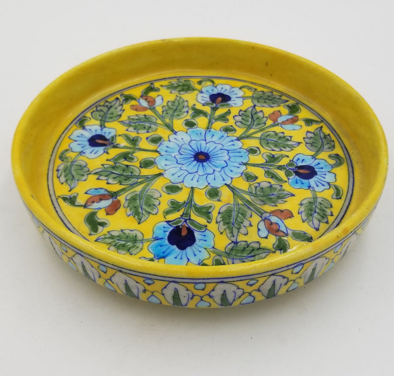 Blue Pottery Tray 8"