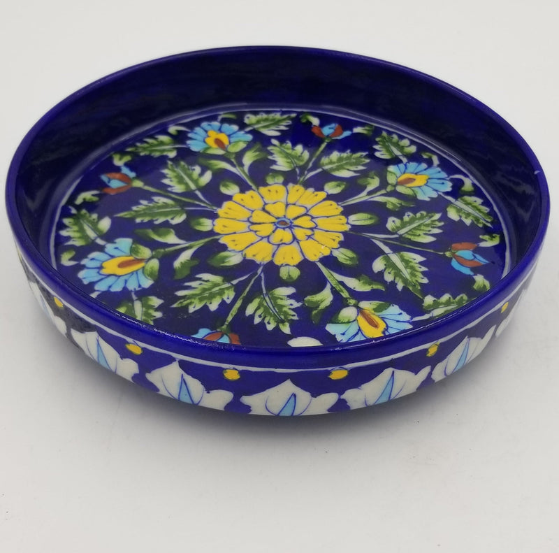 Blue Pottery Tray 8"