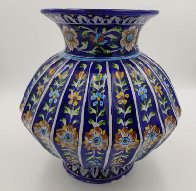 Blue Pottery Matka Pot 14"