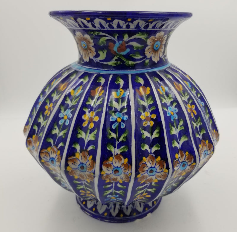 Blue Pottery Matka Pot 14"