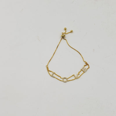 10" Long 999 quality fine silver Bracelet with Love Sign and Flash Gold treated - BR107