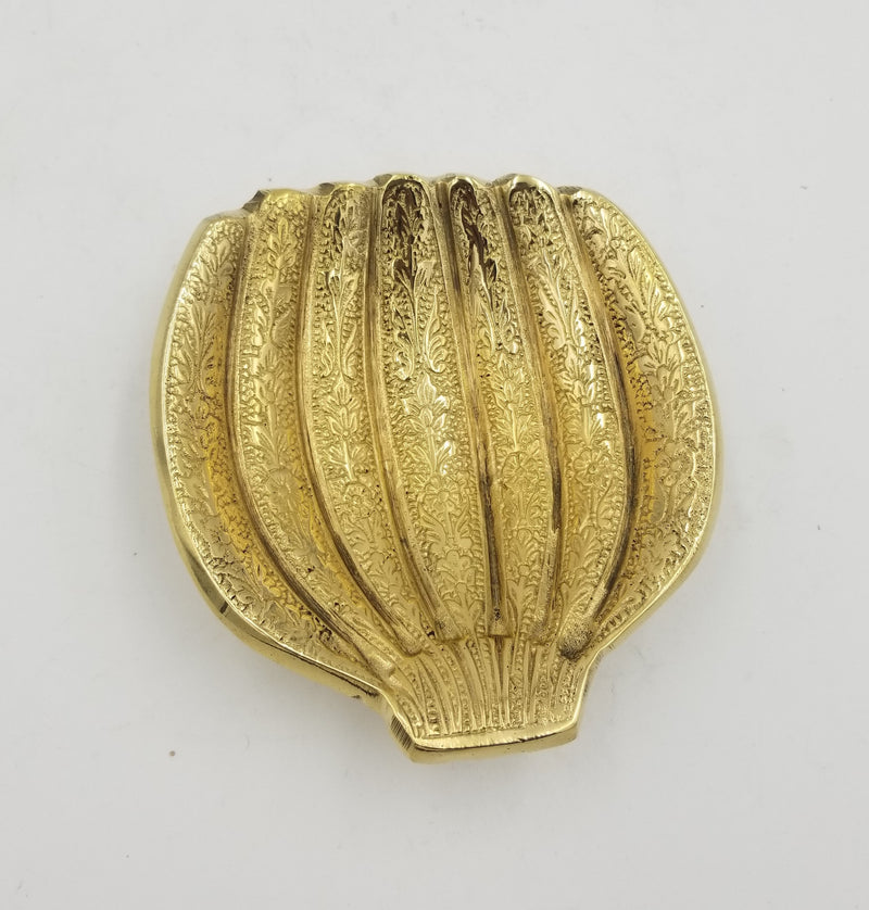 6" Brass Banana Leaf P