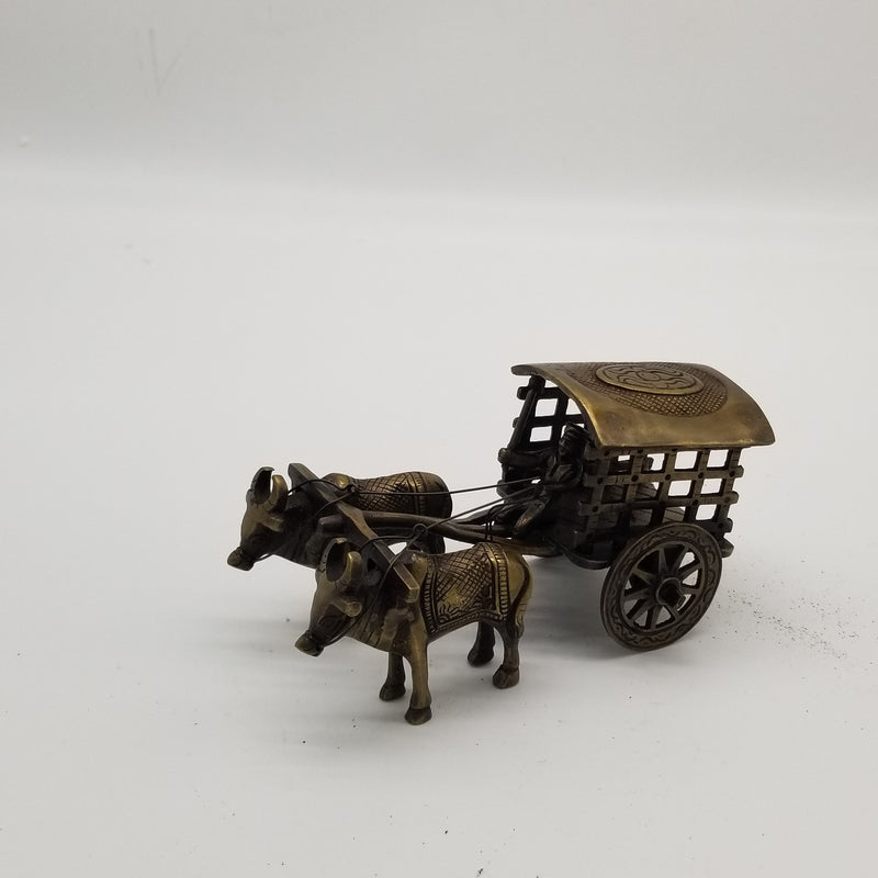 6" L - Solid Brass Bullock Cart