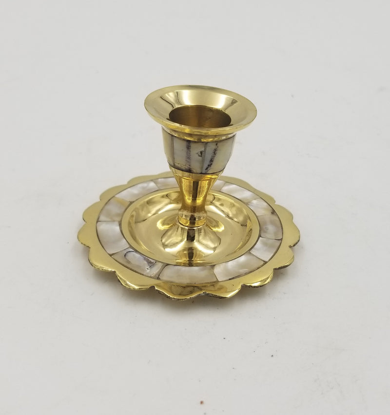 Brass Candle Stand Kangoora with MOP