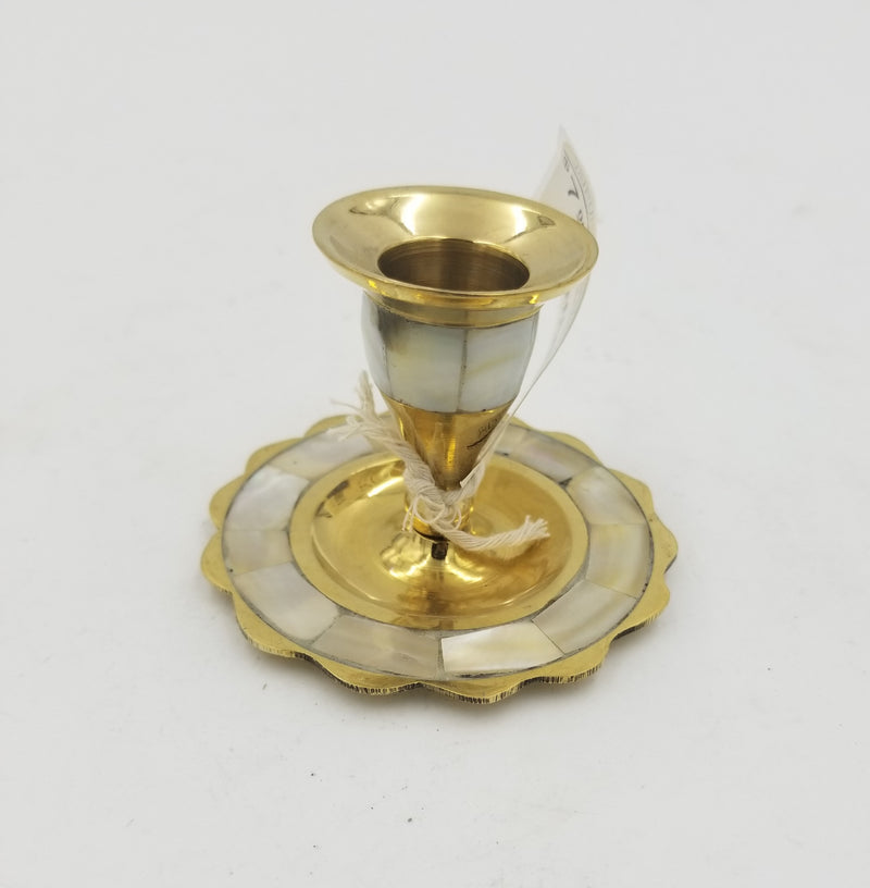 Brass Candle Stand Sampot Kunda Gol Polish