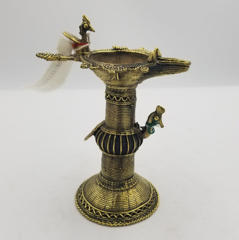 Brass Dhokra Stand Lamp