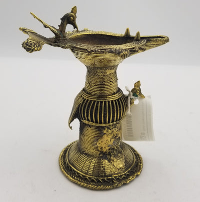 Brass Dhokra Stand Lamp