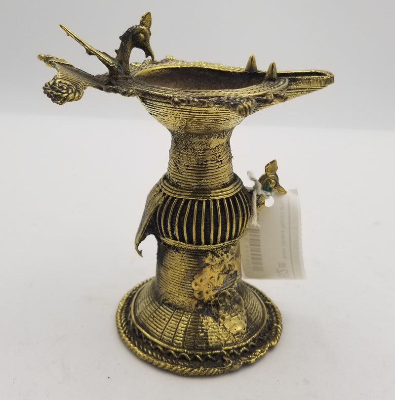 Brass Dhokra Stand Lamp