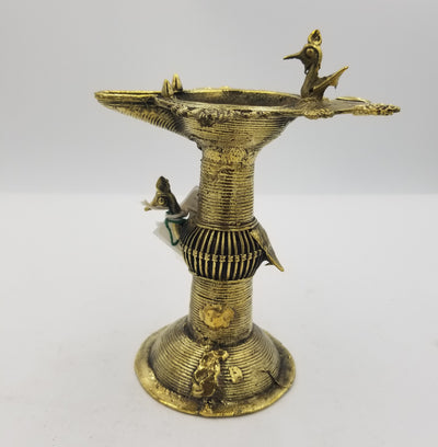 Brass Dhokra Stand Lamp