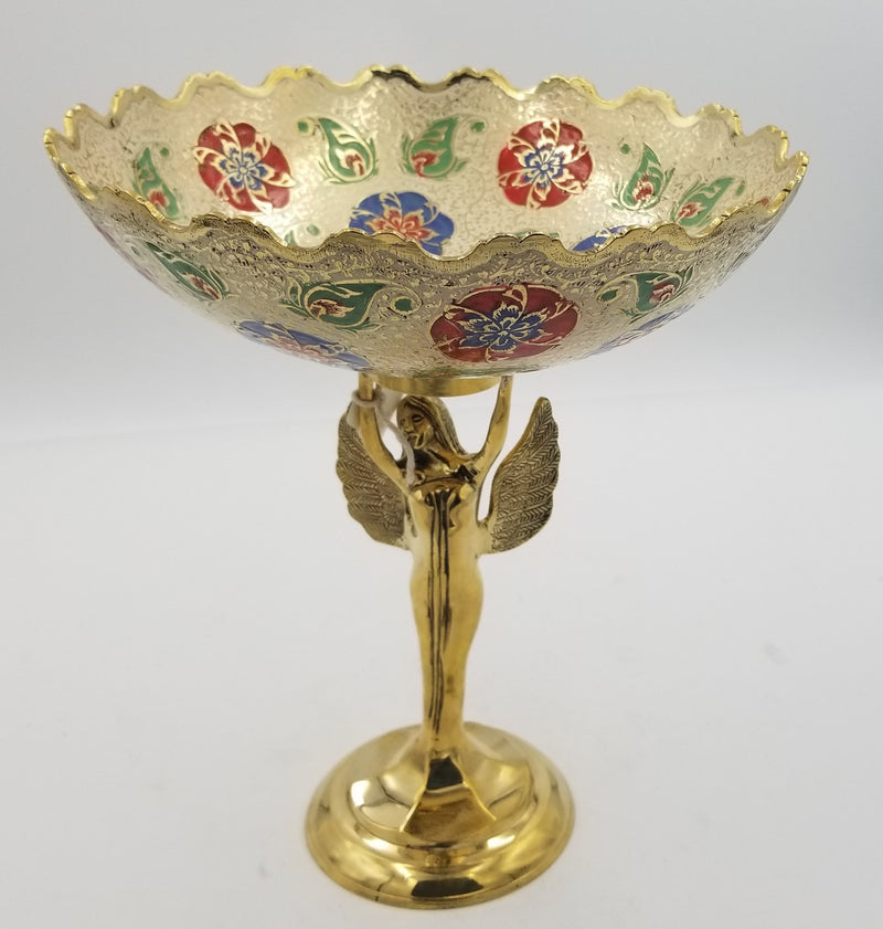 Brass Fairy Holding Bowl KK 10" Sml Mina A