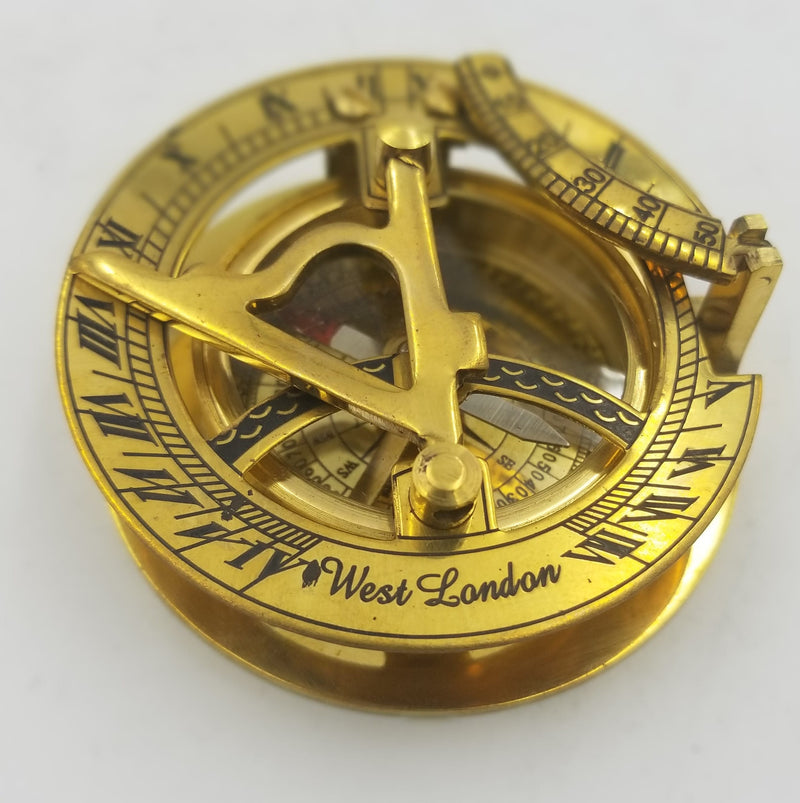 Brass Sundial Compass 2"
