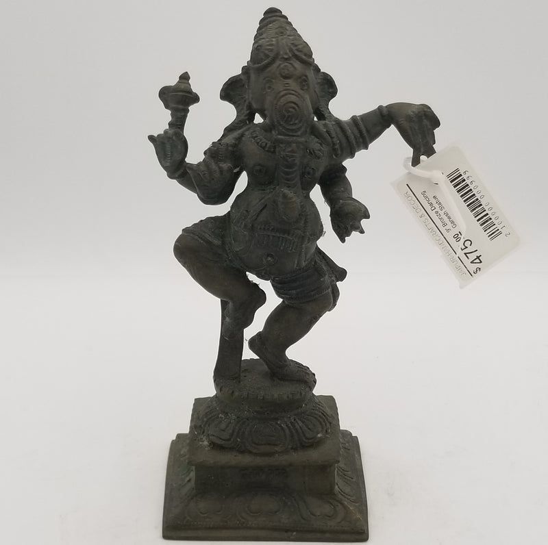 8" Bronze Dancing Ganesh Statue