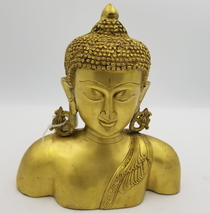 Brass Buddha Bust