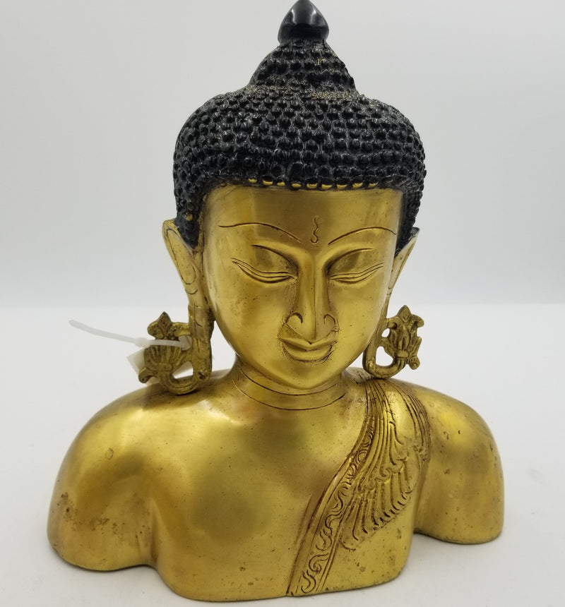 Brass Buddha Bust