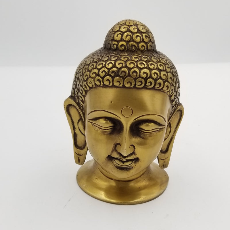 6.5" x 4.5" Brass Buddha Head