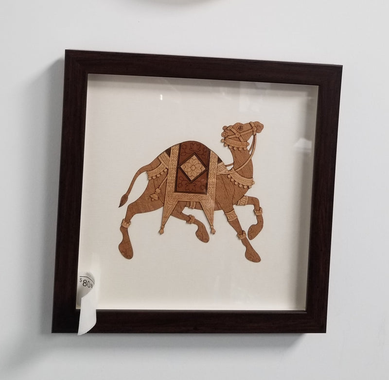 Wooden Marquetry - 10" x 10" - Camel