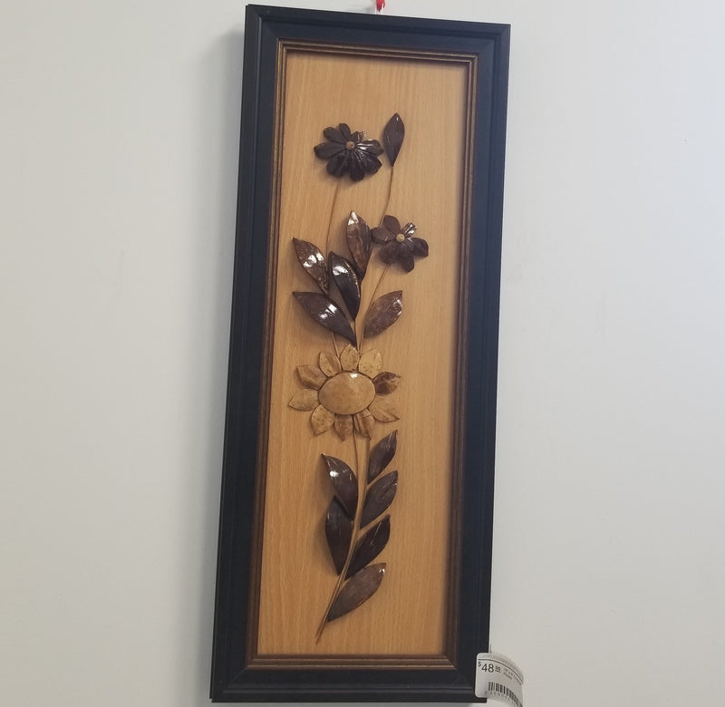 18" x 6" Coconut Shell Flower