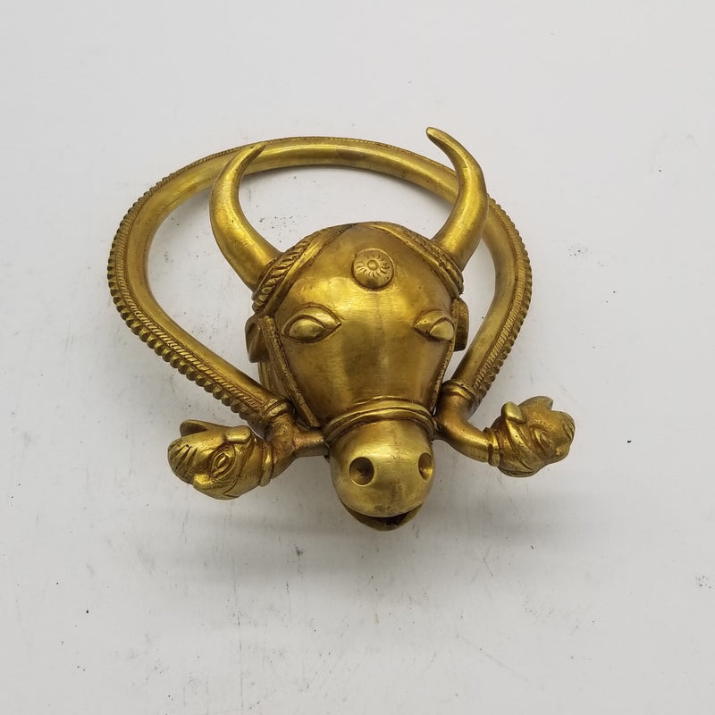 9" H Cow inspired Solid Brass Door Knocker