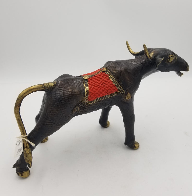 Dhokra Brass Bull - 15 x 10 x 30 cms