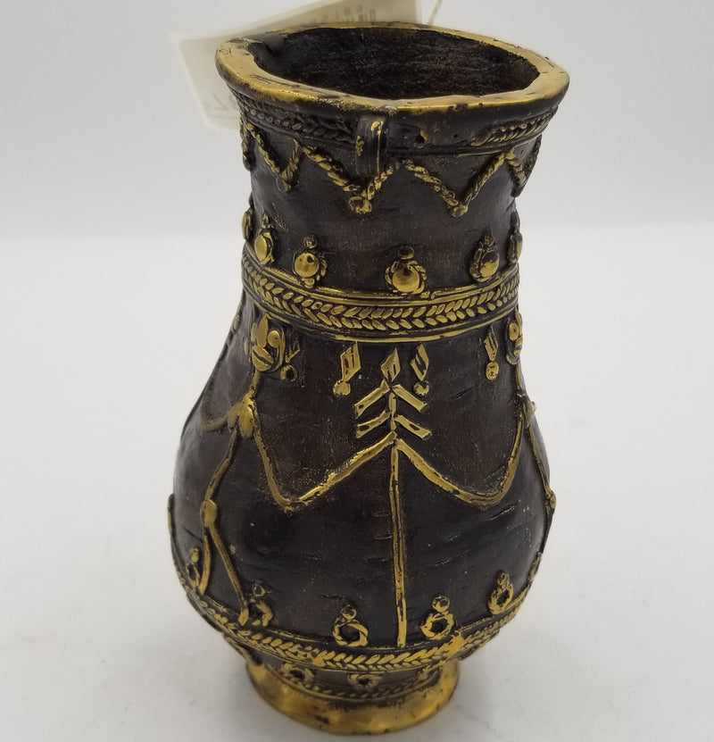 Dhokra Brass Flower Vase 02 - 20 x 10 x 10 cms
