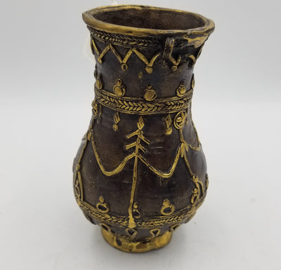 Dhokra Brass Flower Vase 02 - 20 x 10 x 10 cms