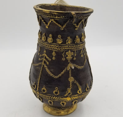 Dhokra Brass Flower Vase 02 - 20 x 10 x 10 cms