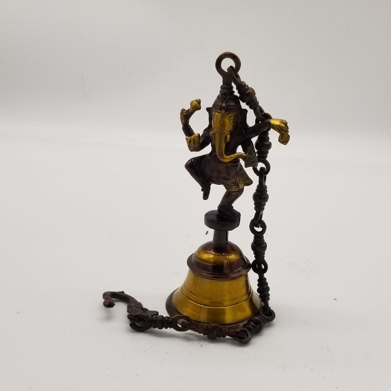 24"H Solid Brass Dancing Ganesh hanging Bell