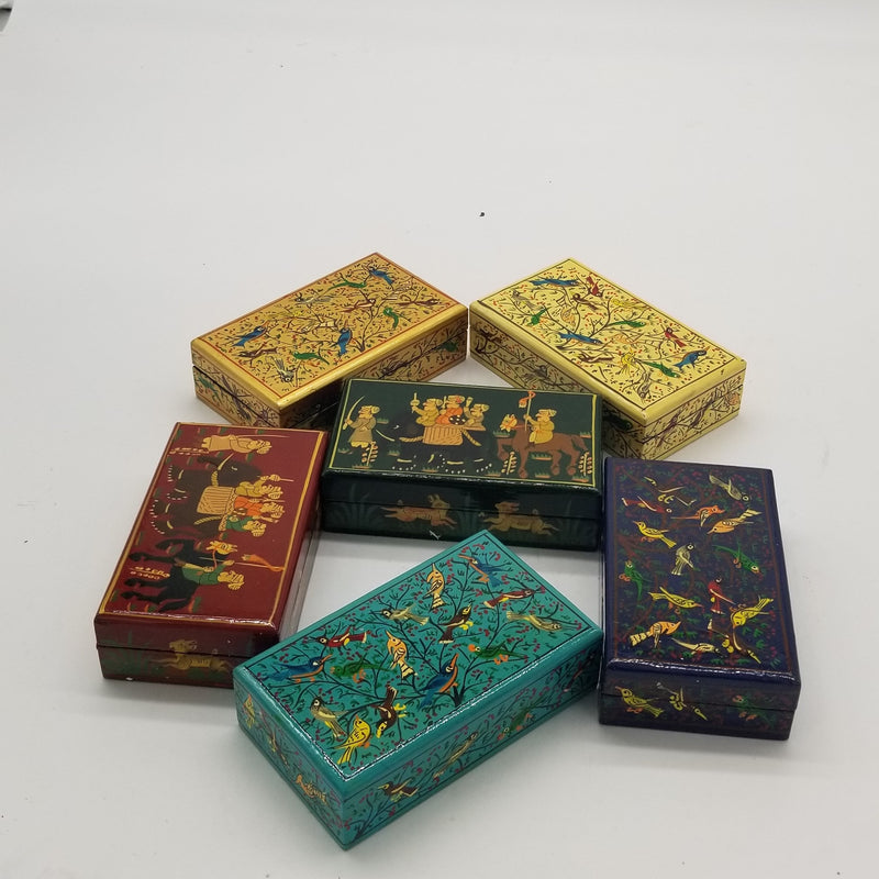 Papier Mache 3" x 5" Jewel Box assorted
