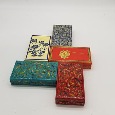 Papier Mache 7" x 4" Jewel Box assorted
