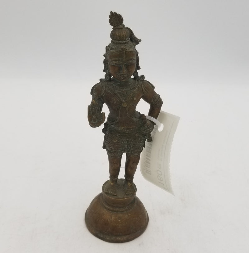 6" Bronze Krishna Statue