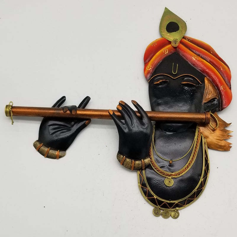 15" x 15" Krishna with Flute or Bansuri