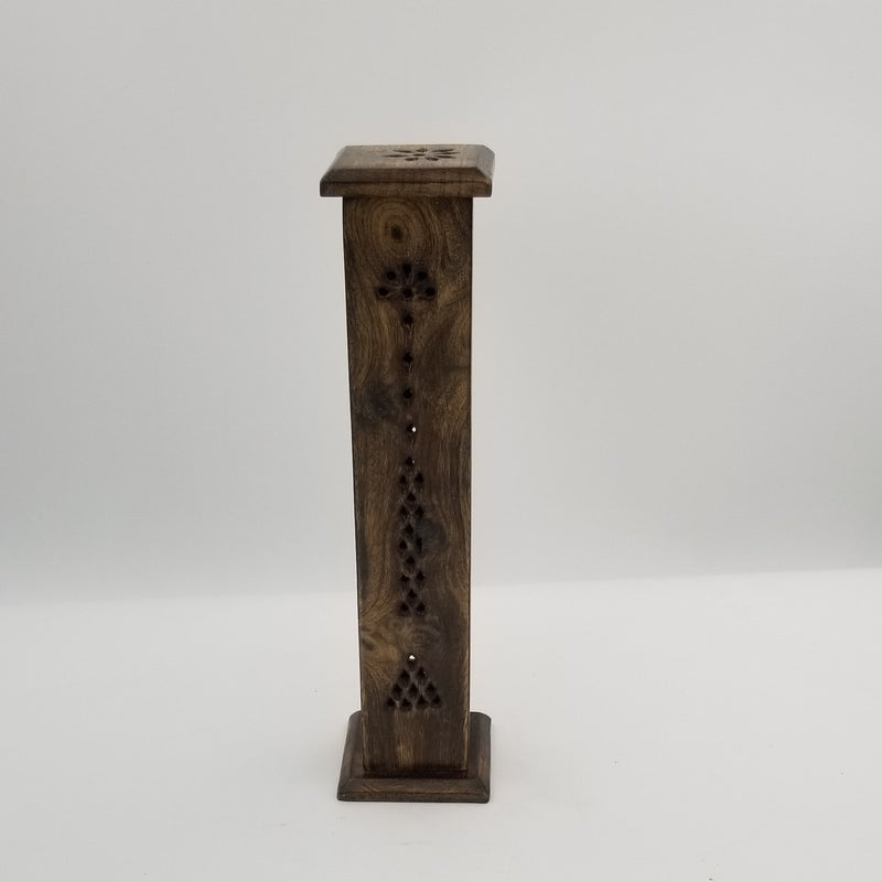 12" Mango wood Incense Tower assorted