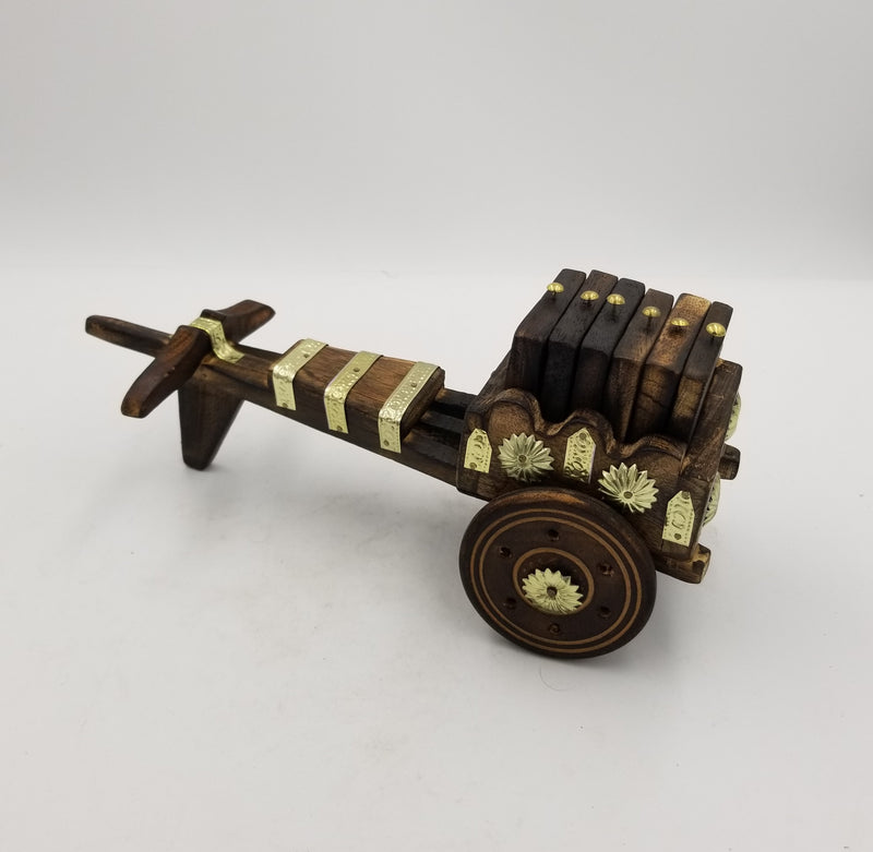 Mango wood Tea Coaster - Cart Antique Finish