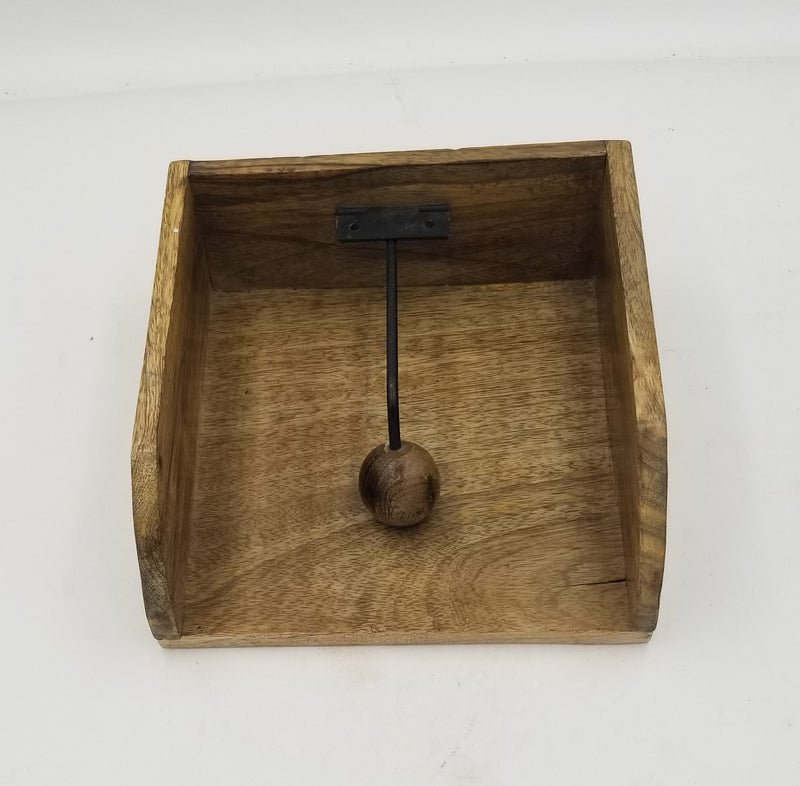 Mango wood Tissue Holder - Drop weight