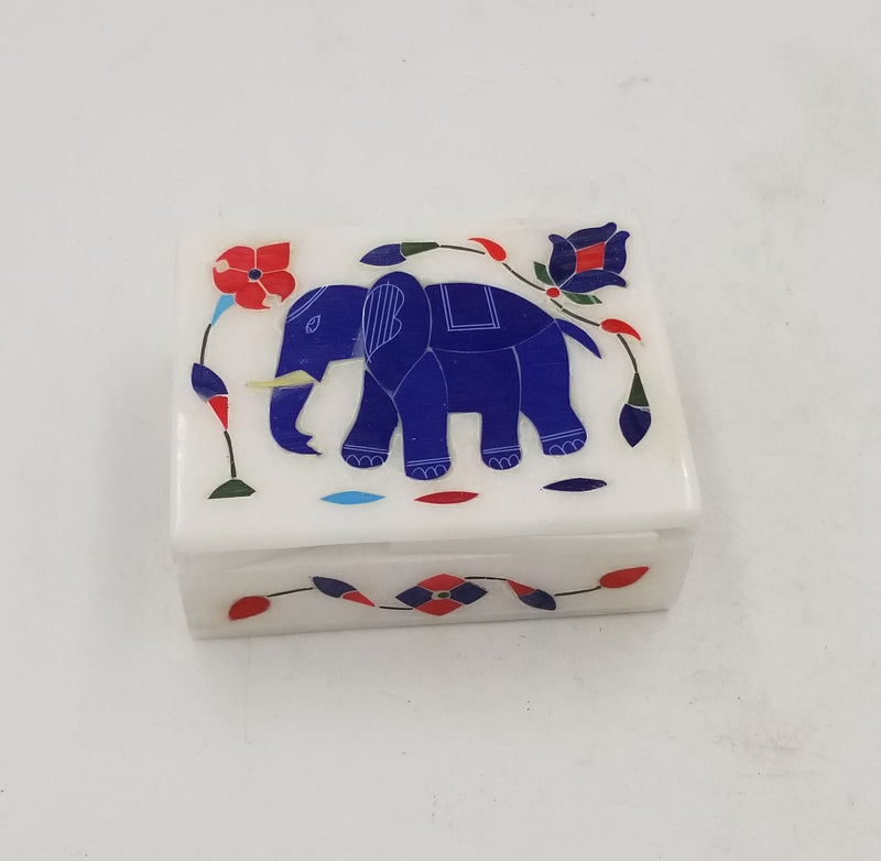 Marble Box Elephant inlay 3x4