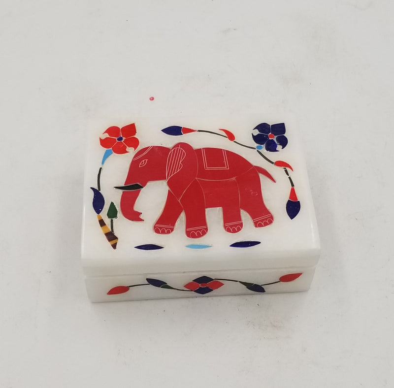 Marble Box Elephant inlay 3x4