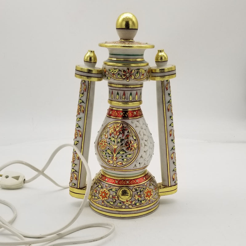 Gold Leaf work on Marble Lantern