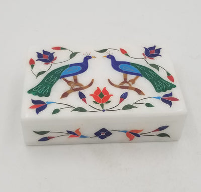 Marble Box Peacock 4x6 inch