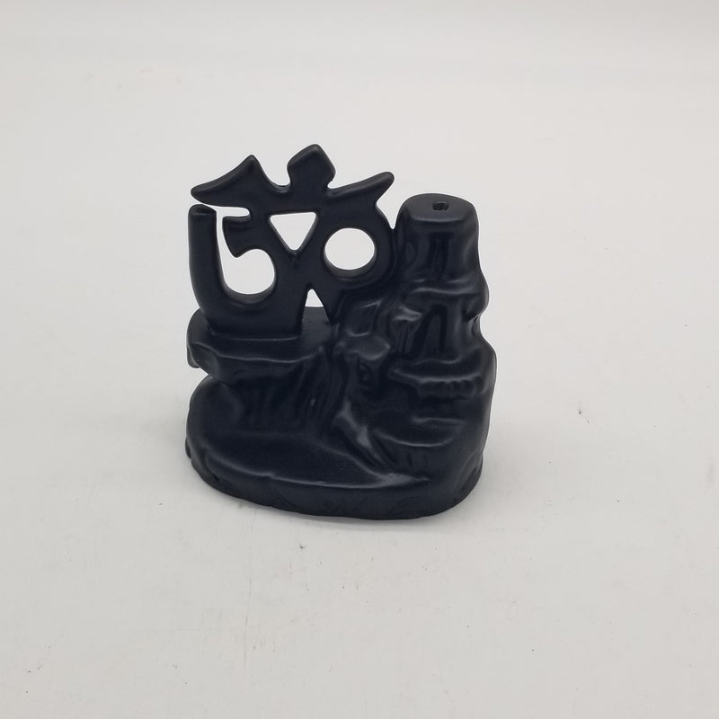 5"H Om inspired Blackflow Incense Burner +12 incense burner