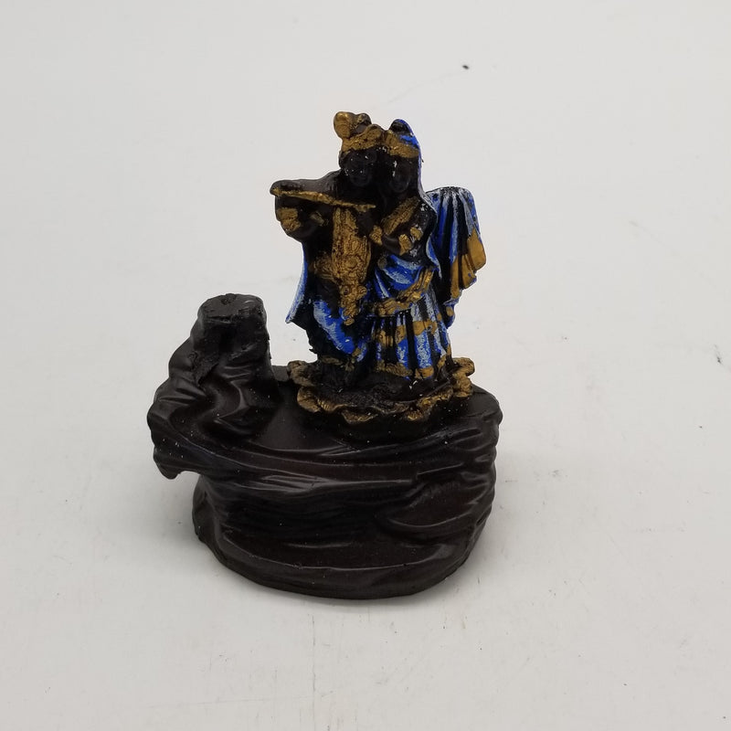 5" H Radhakrishna inspired Backflow incense Burner +12 incense burner
