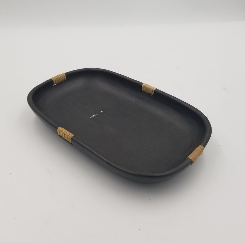 Serpentine Rectangle Tray 4 side Cane